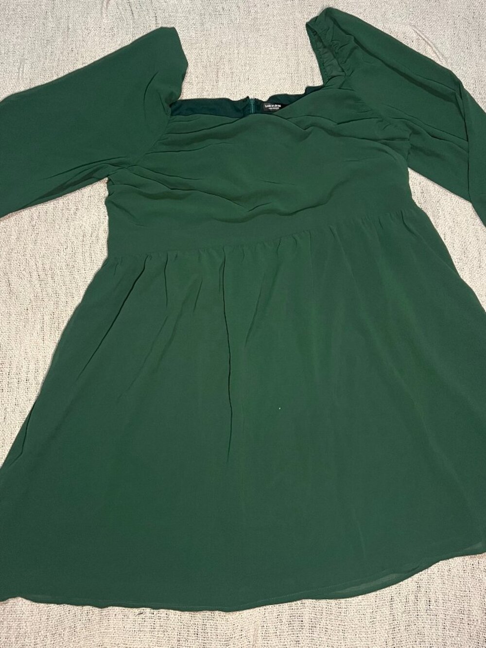 SHEIN CURVE 3XL Dark Green Long Sleeve A-Line Dress – Plus Size